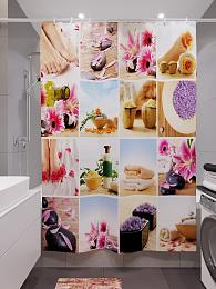 картинка Фотоштора для ванной Коллаж отдыха 1 от магазина Рим-Декор