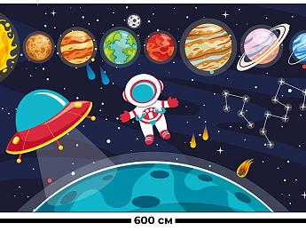картинка Занавес Космонавт 1 от магазина Рим-Декор